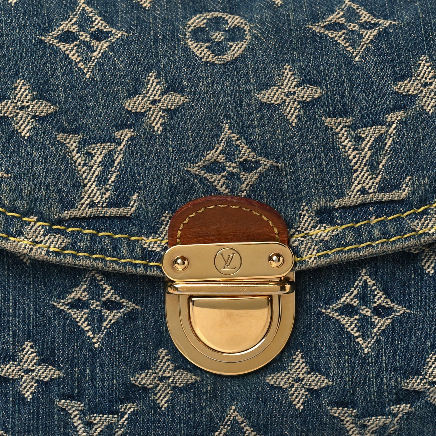 Monogram Denim Mini Pleaty Blue