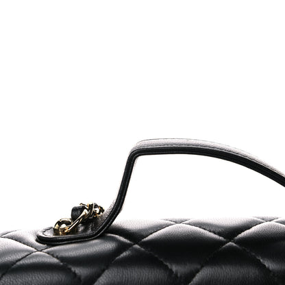 Chanel Lambskin Quilted Mini Golden Plate Flap Black 10 of 14