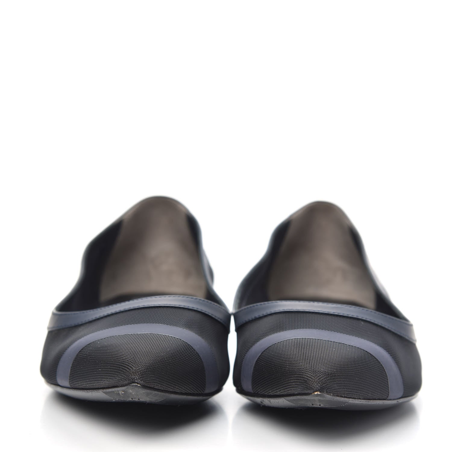 Fendi Mesh Skimmer Ballerina Flats 41.5 Navy Black 2 of 8