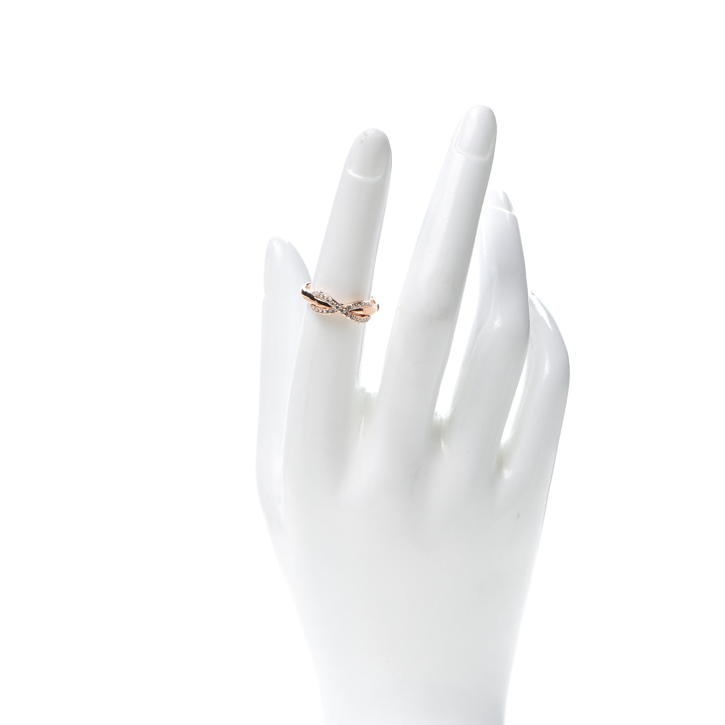 18K Rose Gold Diamond Infinity Ring 50 5.25