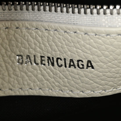 Balenciaga Signature Grained Calfskin Logo S Ville Top Handle Bag White Black 6 of 10
