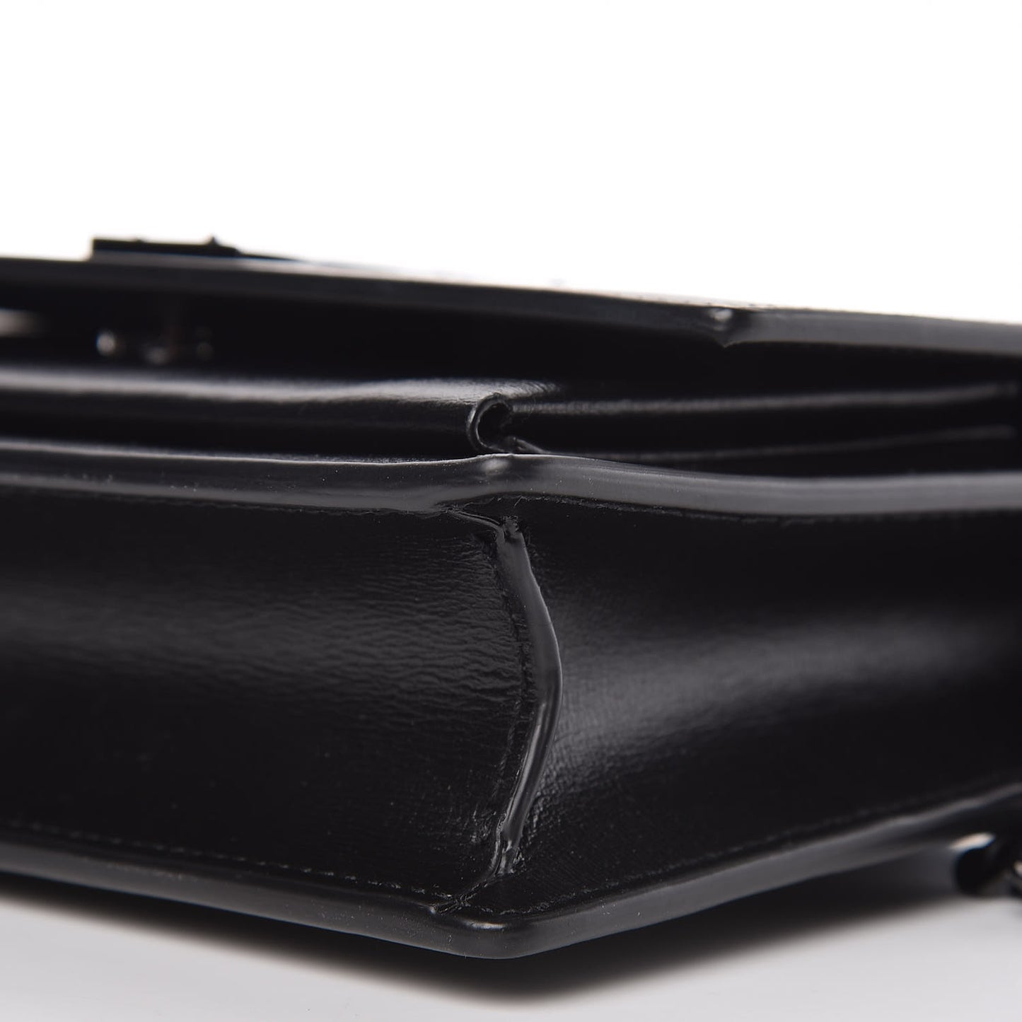 Calfskin Monogram Sunset Chain Wallet Black