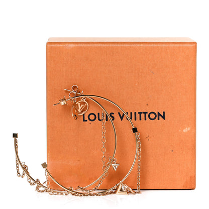Louis Vuitton Roman Holidays Hoop Earrings Gold 5 of 5