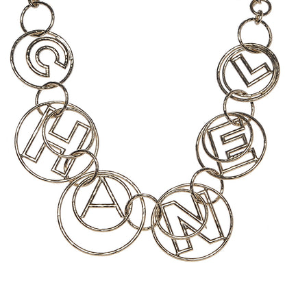 Chanel Hoop Cuba Logo Necklace Gold 1 of 5