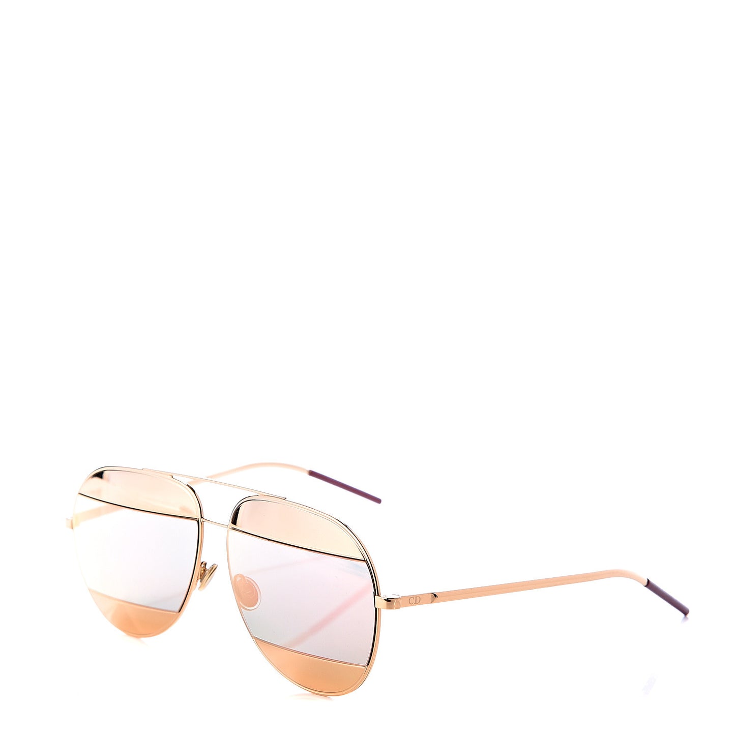 Split 1 Aviator Sunglasses Rose Gold