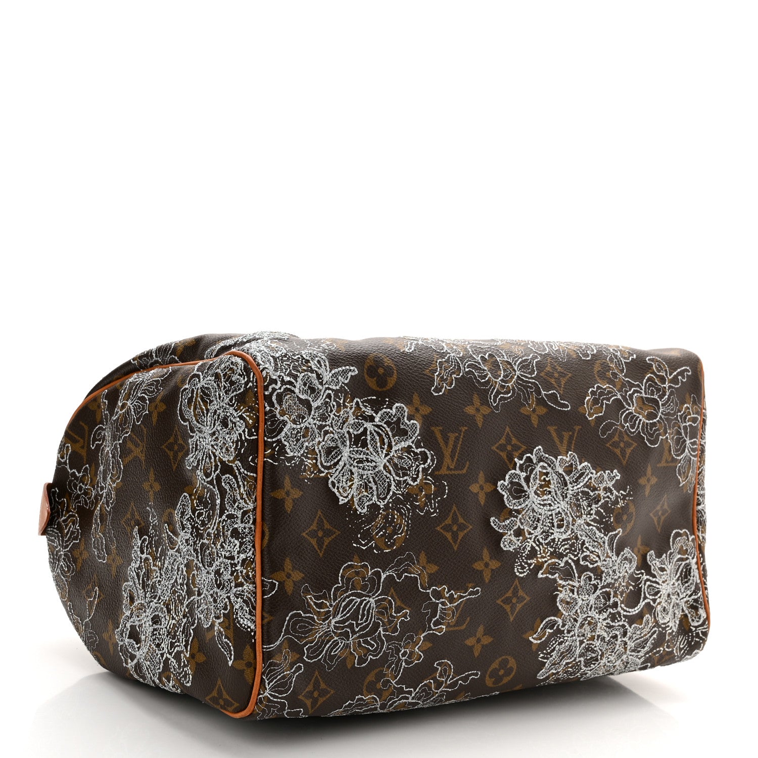 Louis Vuitton Monogram Dentelle Speedy 30 Silver 4 of 10