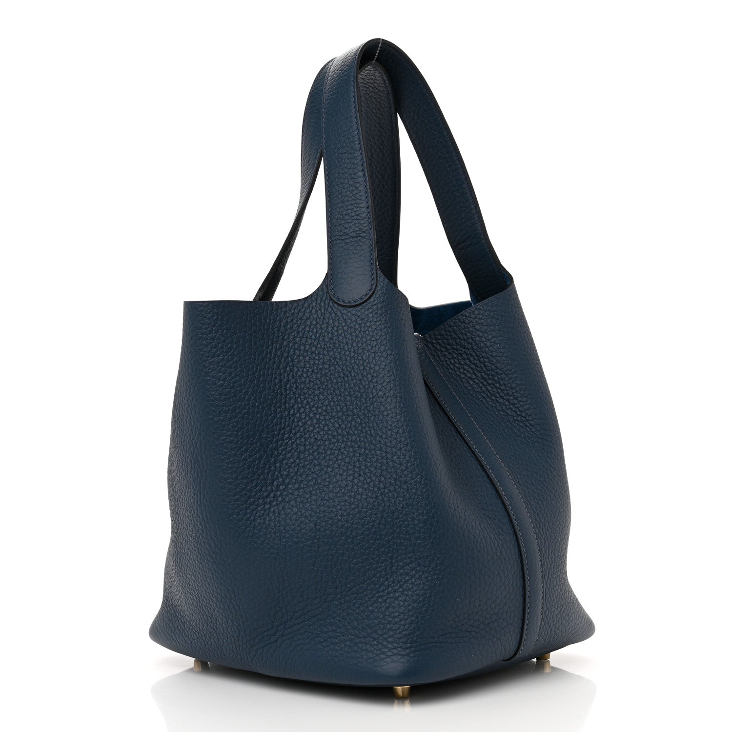 Hermes Taurillon Clemence Picotin Lock 22 MM Bleu De Prusse 3 of 11