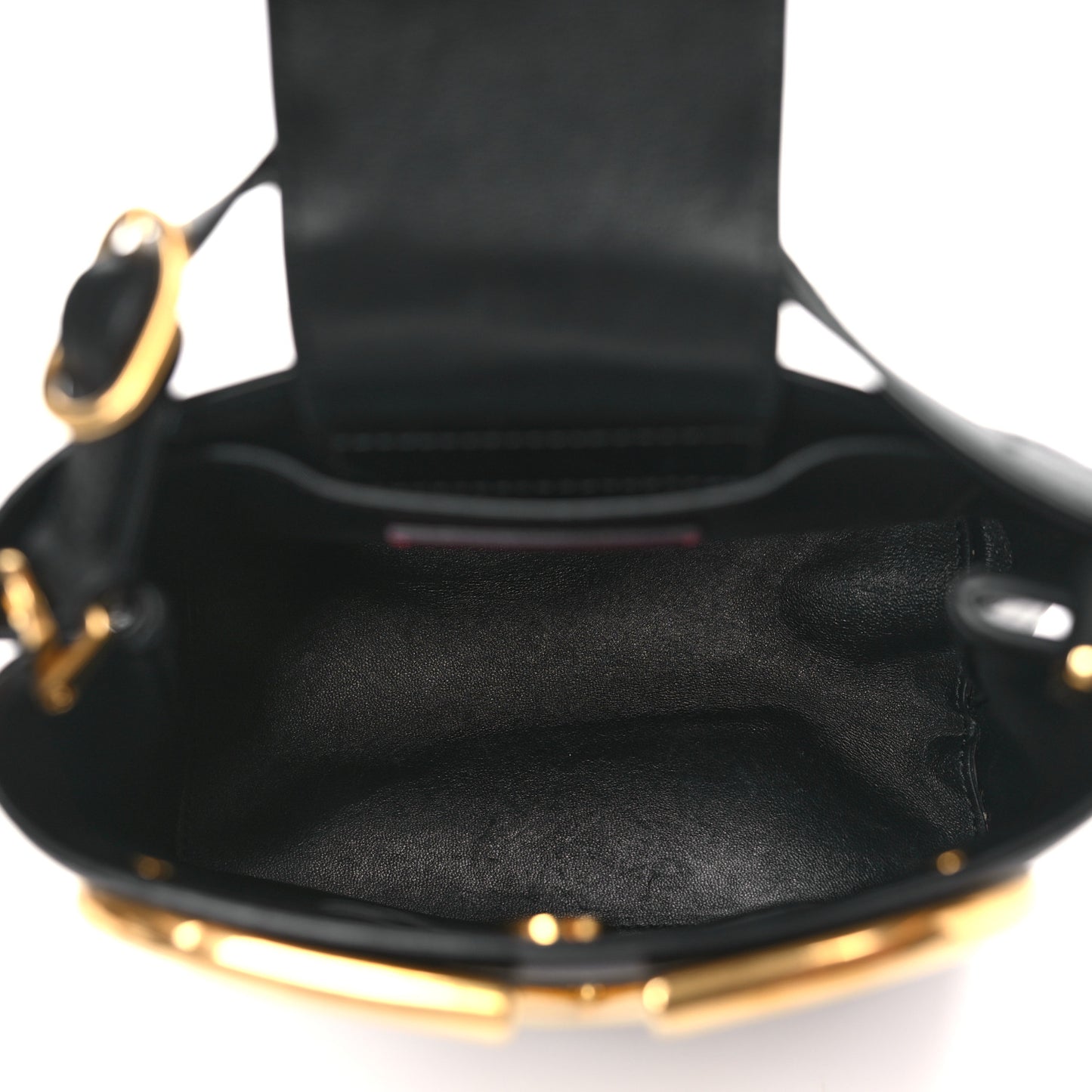 Smooth Calfskin Supervee Top Handle Bag Black