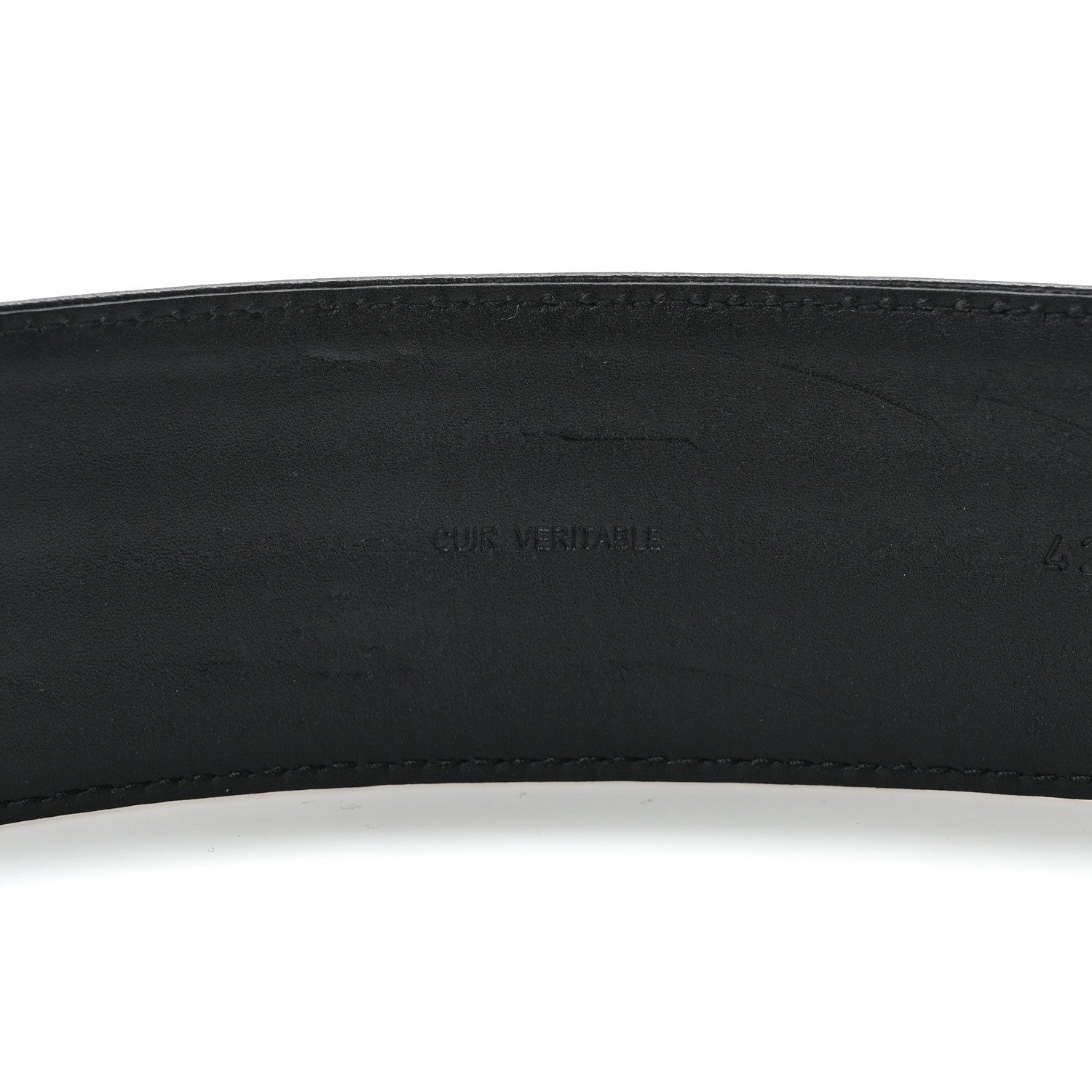 Chanel Calfskin Stitched CC Belt 105 42 Red Black 5 of 6
