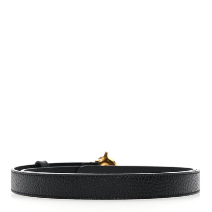 Gucci Calfskin Strawberry Buckle Thin Belt 95 38 Black 2 of 4