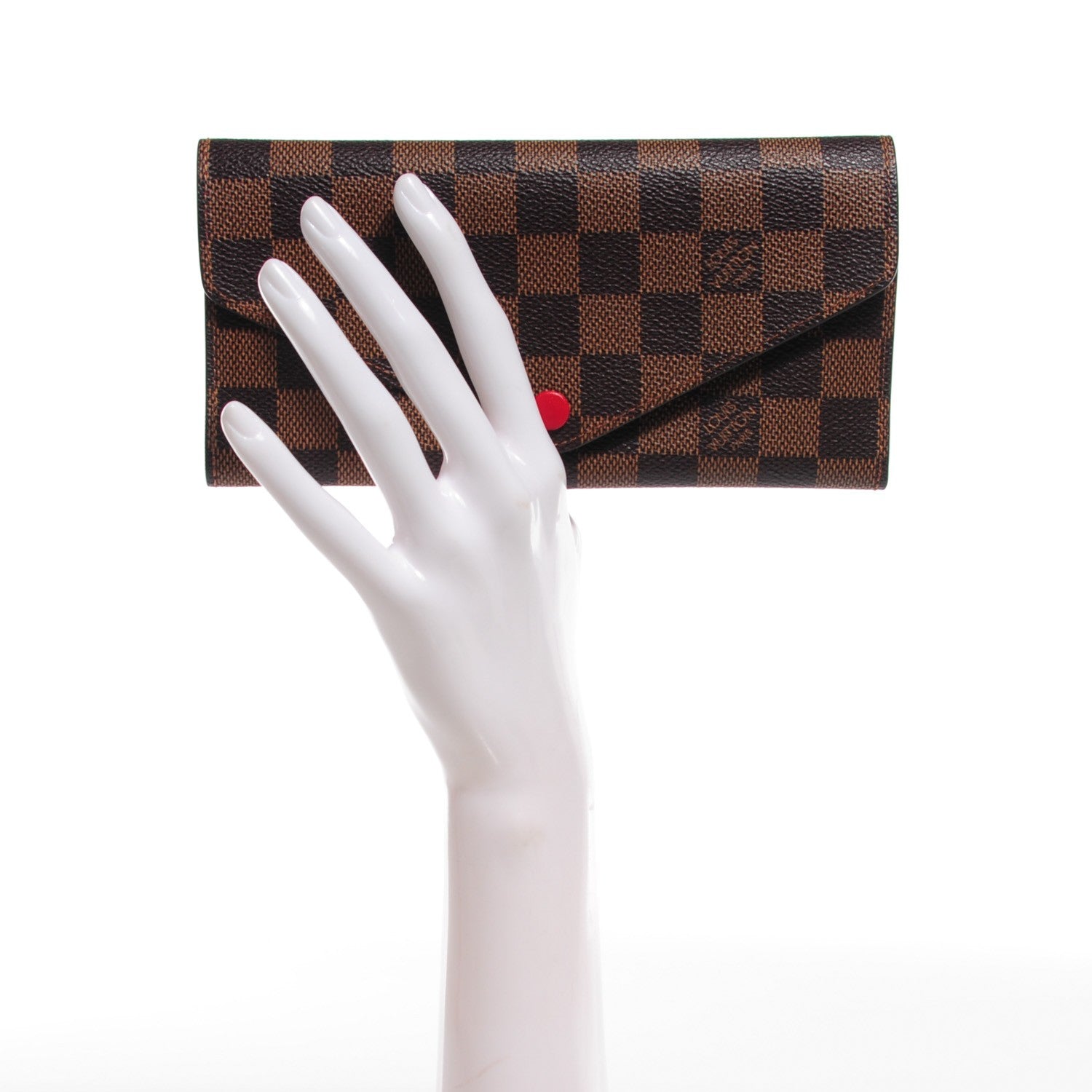 Louis Vuitton Damier Ebene Josephine Wallet Red 4 of 7