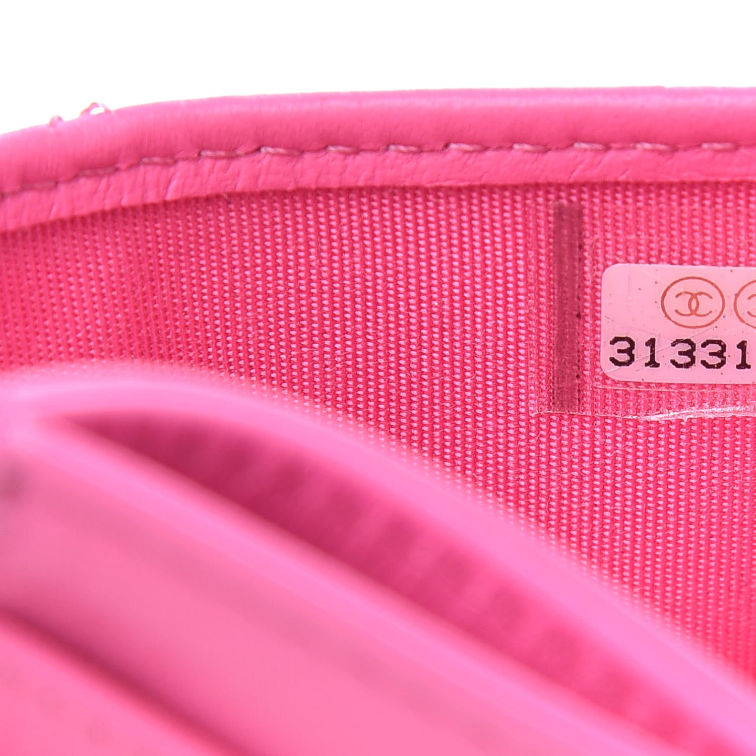Chanel Lambskin Quilted Card Holder Neon Pink 7 of 9