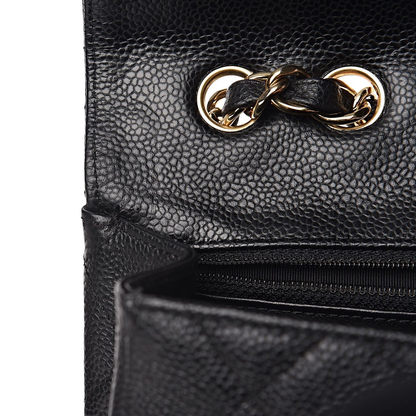 Caviar Quilted Jumbo Single Flap Black