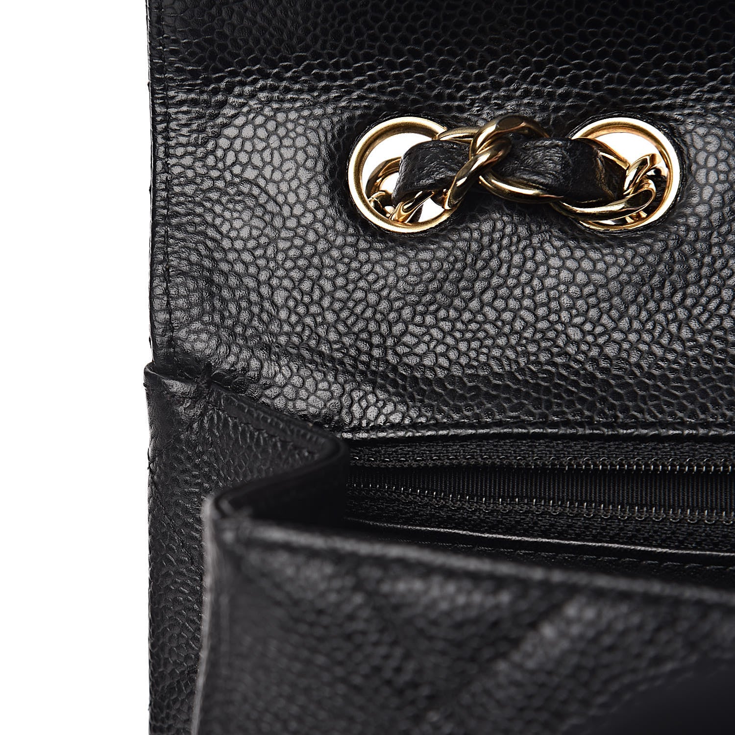 Chanel Caviar Quilted Jumbo Single Flap Black 8 of 12