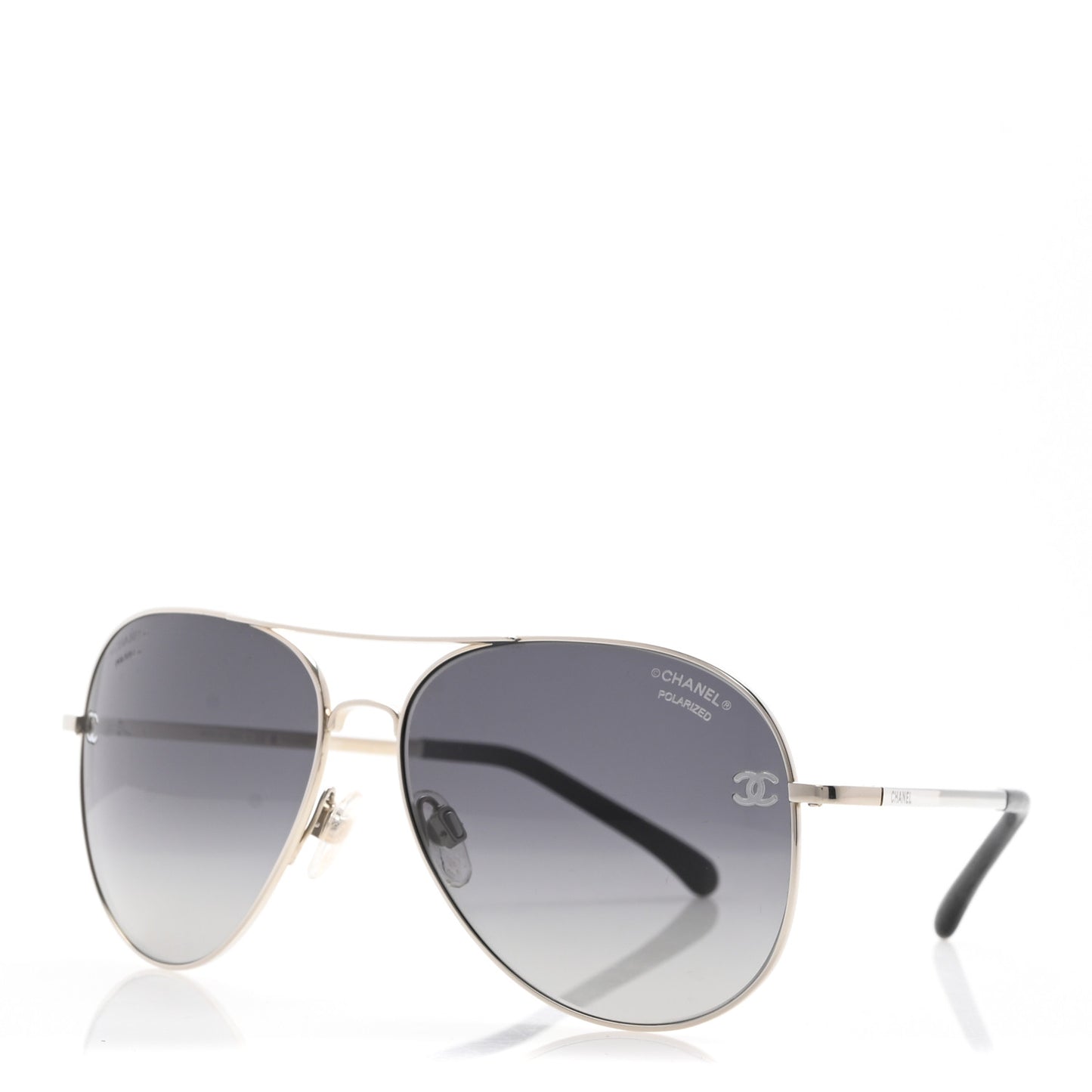 Metal Aviator CC Sunglasses 4189-T-Q Silver
