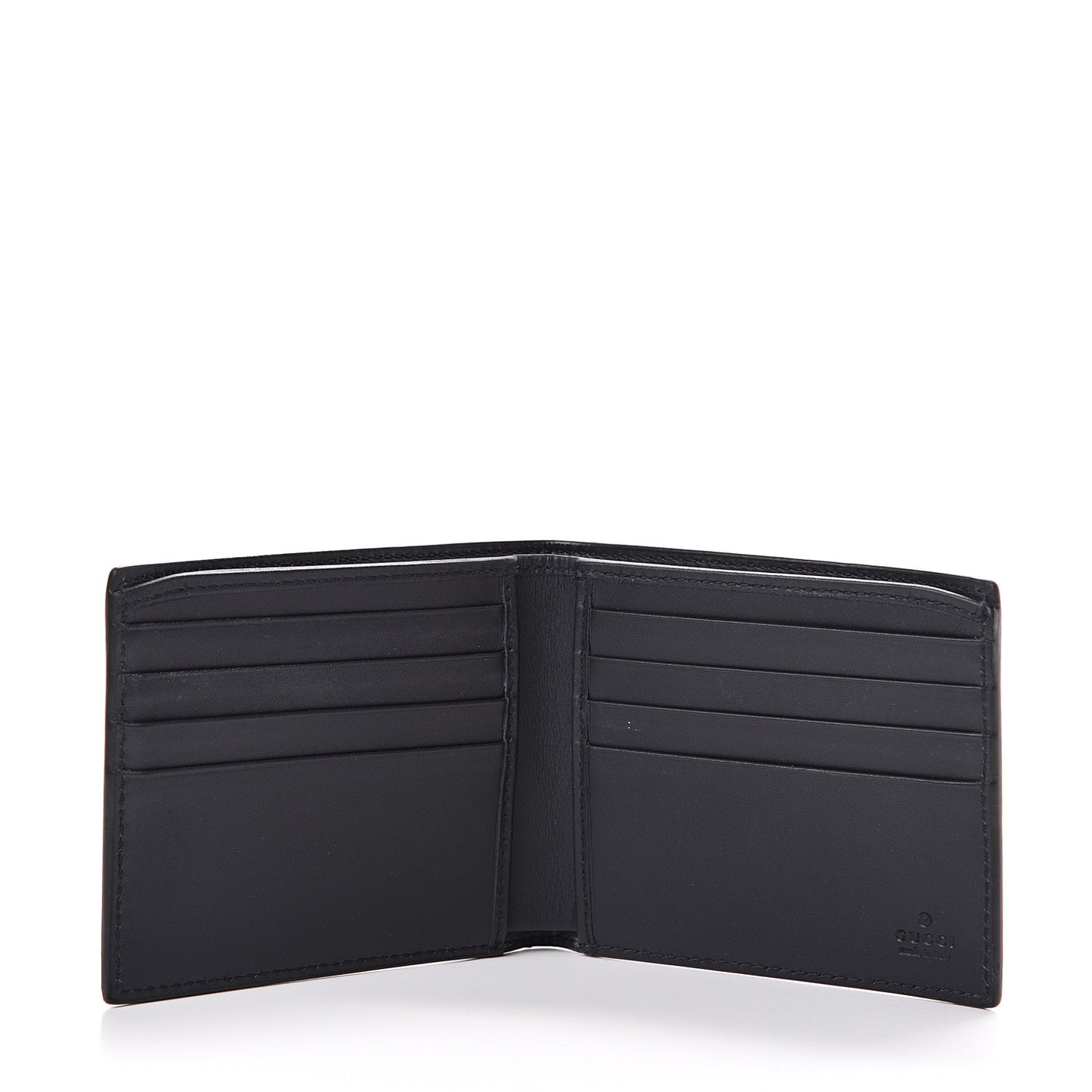 GG Supreme Monogram Blooms Bi-Fold Wallet Beige Blue Navy