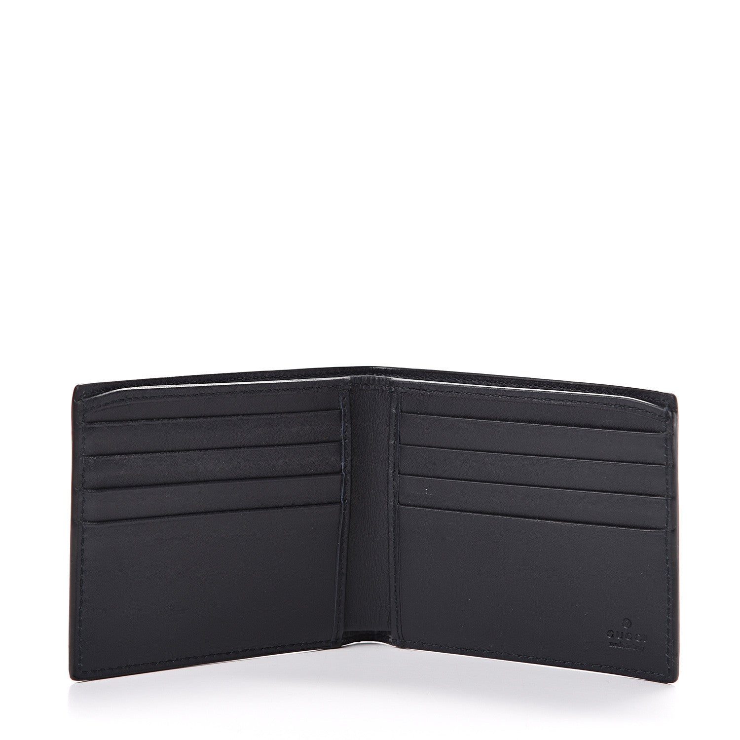 Gucci GG Supreme Monogram Blooms Bi-Fold Wallet Beige Blue Navy 4 of 8