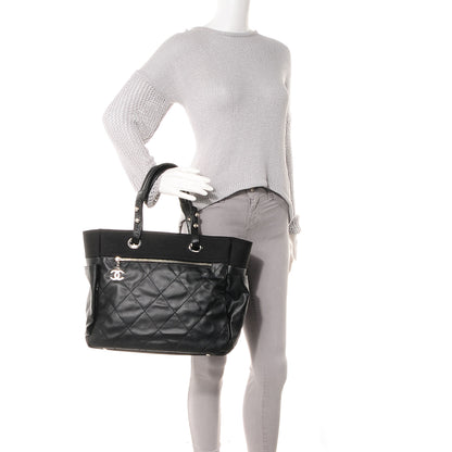 Chanel Coated Canvas Large Paris Biarritz Tote Black 2 of 7