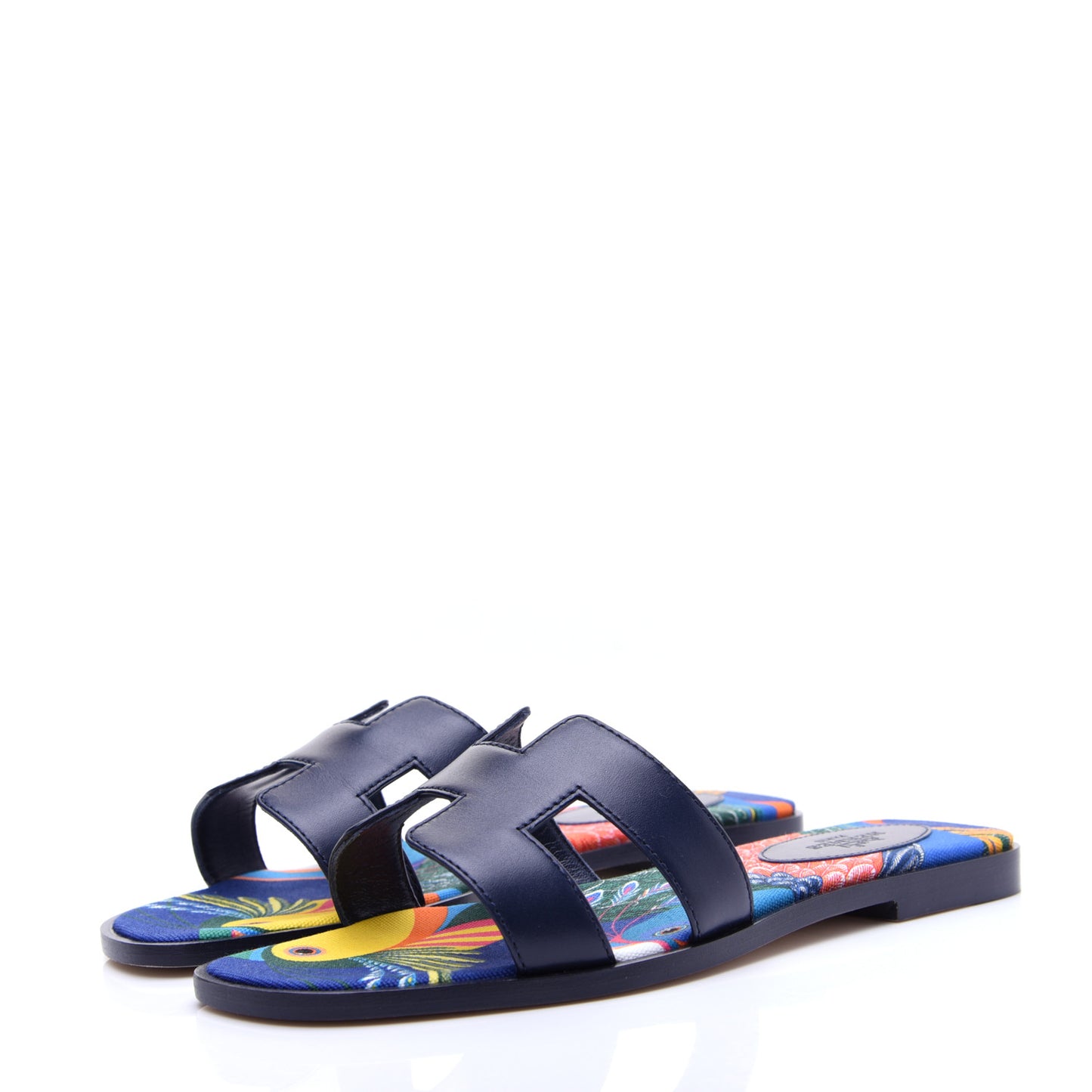 Calfskin Oran Sandals 36.5 Bleu