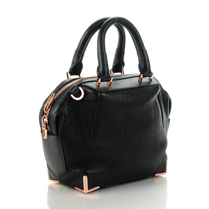 Alexander Wang Pebbled Calfskin Mini Emile Black Rose Gold Hardware 3 of 7