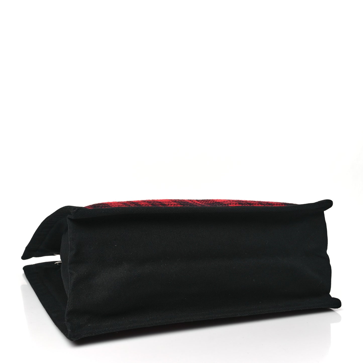 Wool Tartan Rive Gauche Noe Tote Red Black