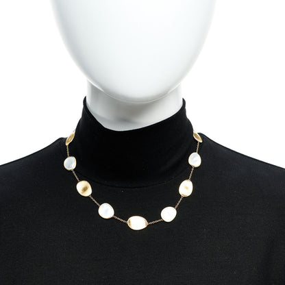 Marco Bicego 18K Yellow Gold Mother of Pearl Lunaria Short Necklace 5 of 5