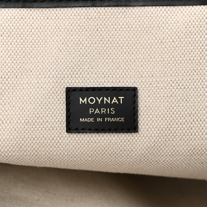 Moynat Grained Calfskin Canvas 1920 Oh! Tote Ruban MM Carbon Bronze 6 of 10