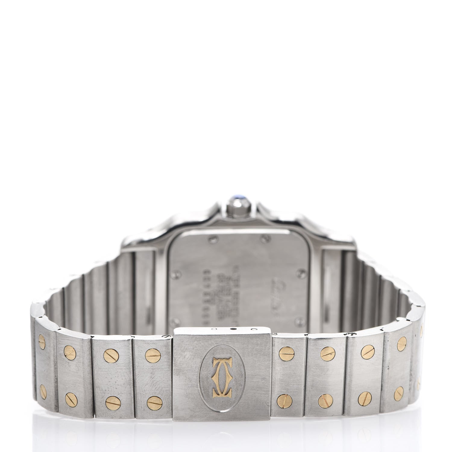 Cartier Stainless Steel 18K Yellow Gold 29mm Santos De Galbee Quartz Watch 3 of 6