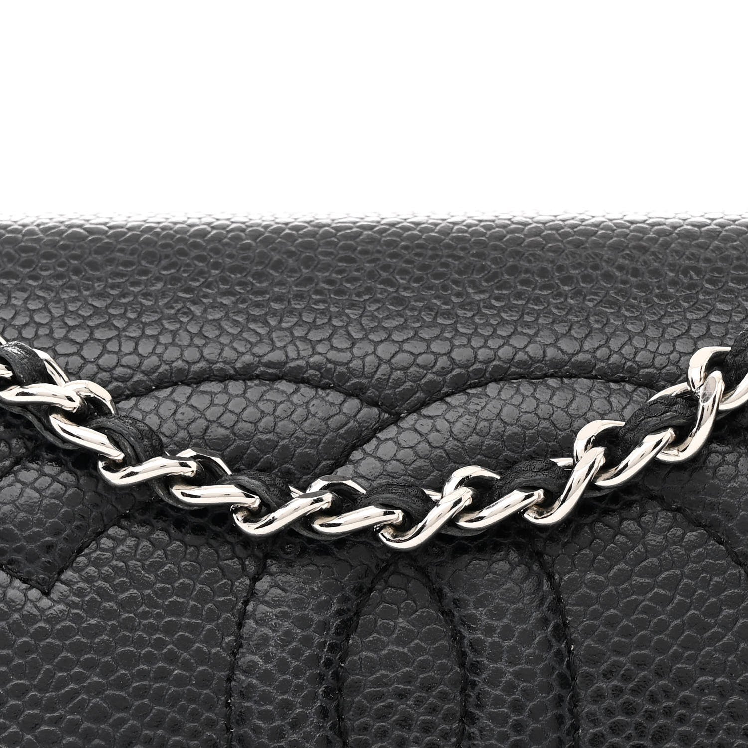 Chanel Caviar Timeless CC Wallet On Chain WOC Black 9 of 15