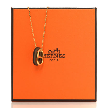Hermes Swift O'Maillon Pendant Necklace Etoupe 7 of 7