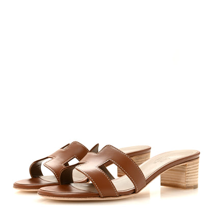Hermes Calfskin Oasis Sandals 36 Gold 4 of 10
