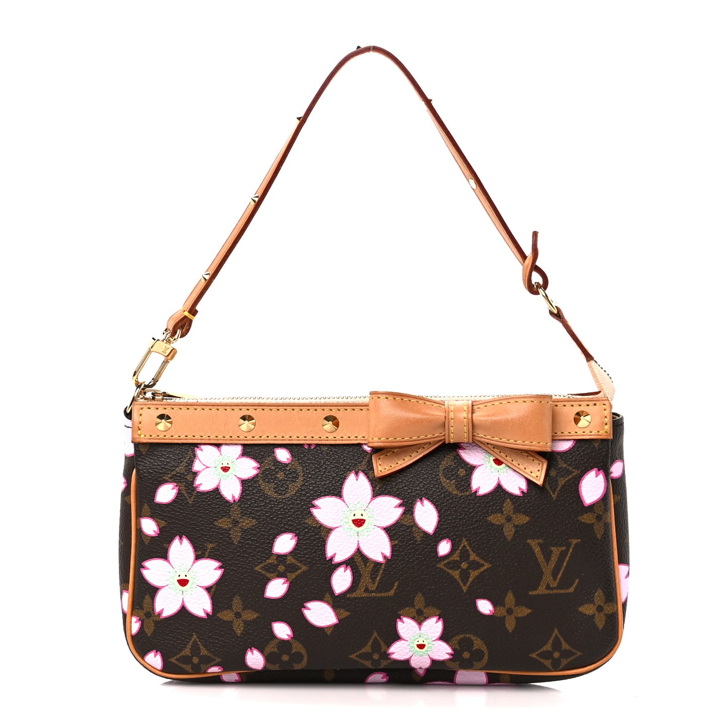 Monogram Cherry Blossom Pochette Accessories Brown