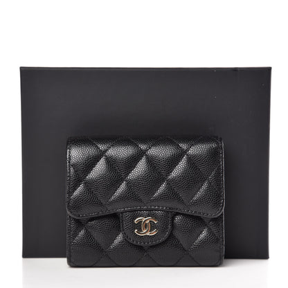 Chanel Caviar Quilted Compact Flap Wallet Black 9 of 9