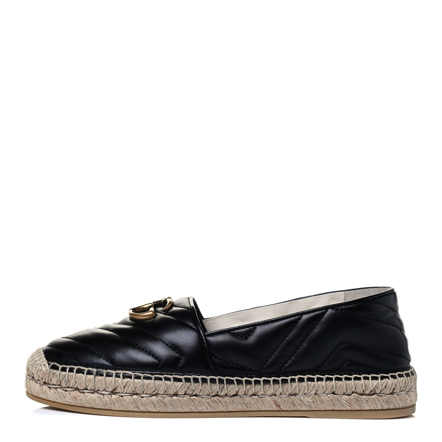 Nappa Matelasse GG Marmont Espadrilles 38.5 Black