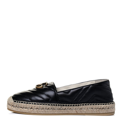 Gucci Nappa Matelasse GG Marmont Espadrilles 38.5 Black 1 of 4
