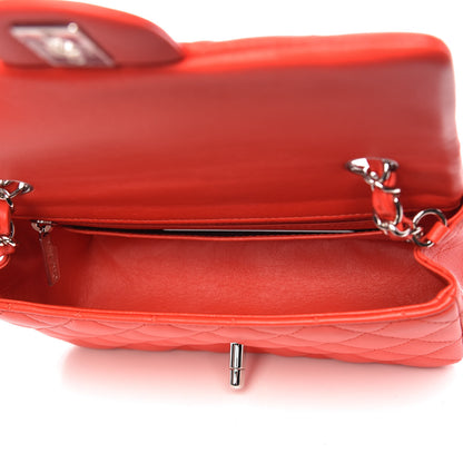 Chanel Lambskin Quilted Mini Rectangular Flap Red 7 of 10