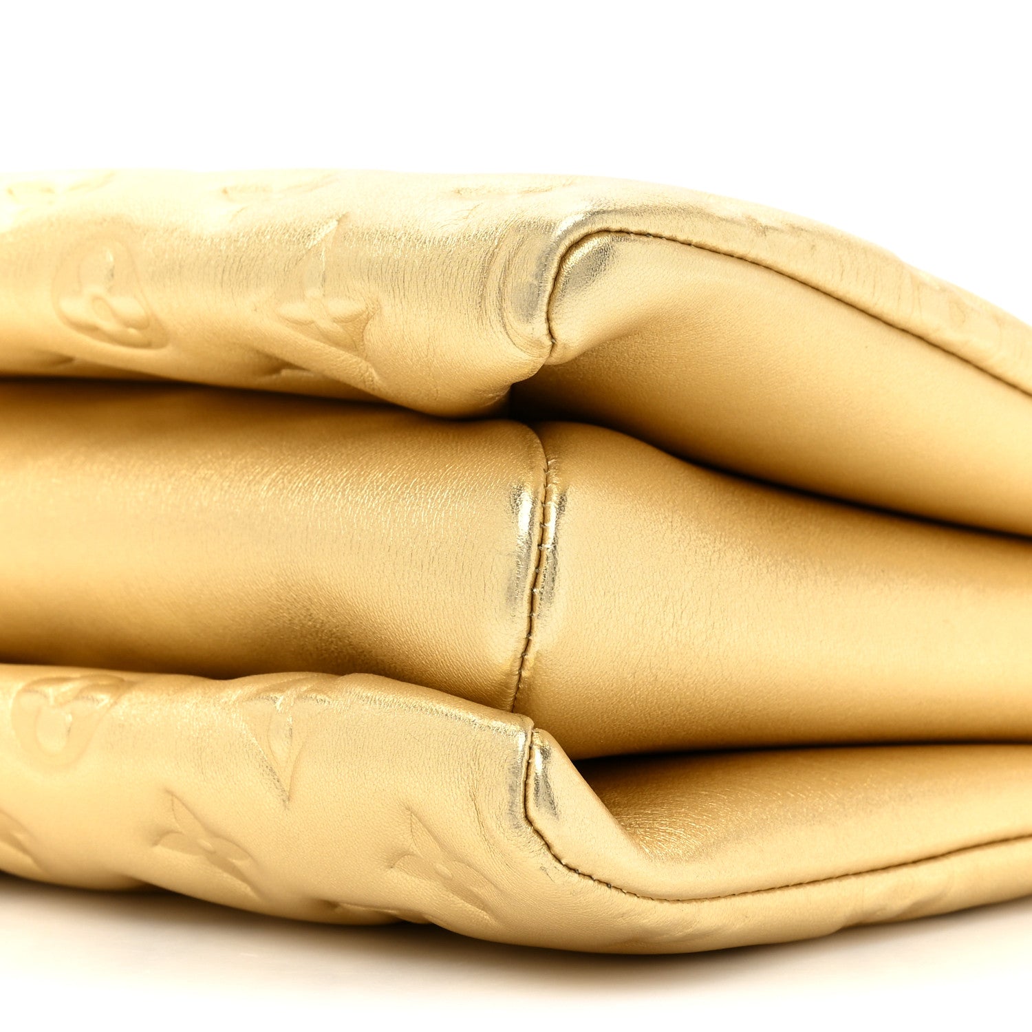 Louis Vuitton Lambskin Embossed Monogram Coussin PM Gold 9 of 14