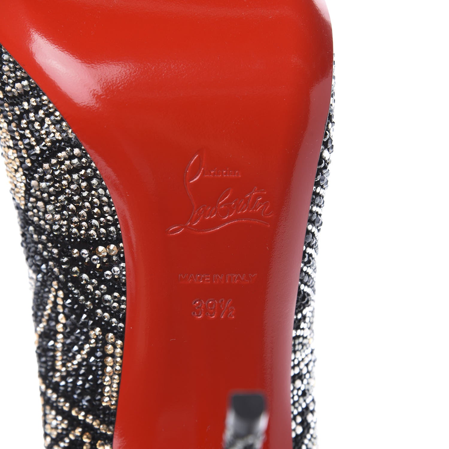 Christian Louboutin Suede Strass Eloise 100 Pumps 39.5 Black 6 of 8