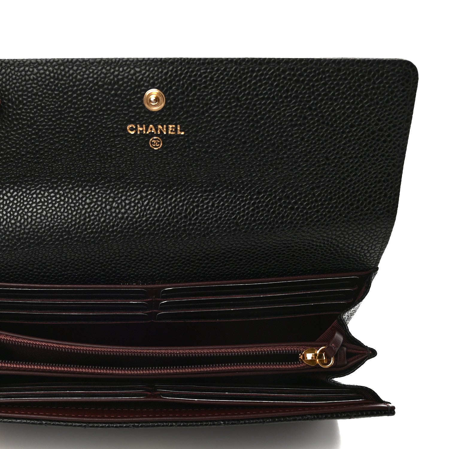 Chanel Caviar Quilted Large Gusset Flap Wallet Black 5 of 8