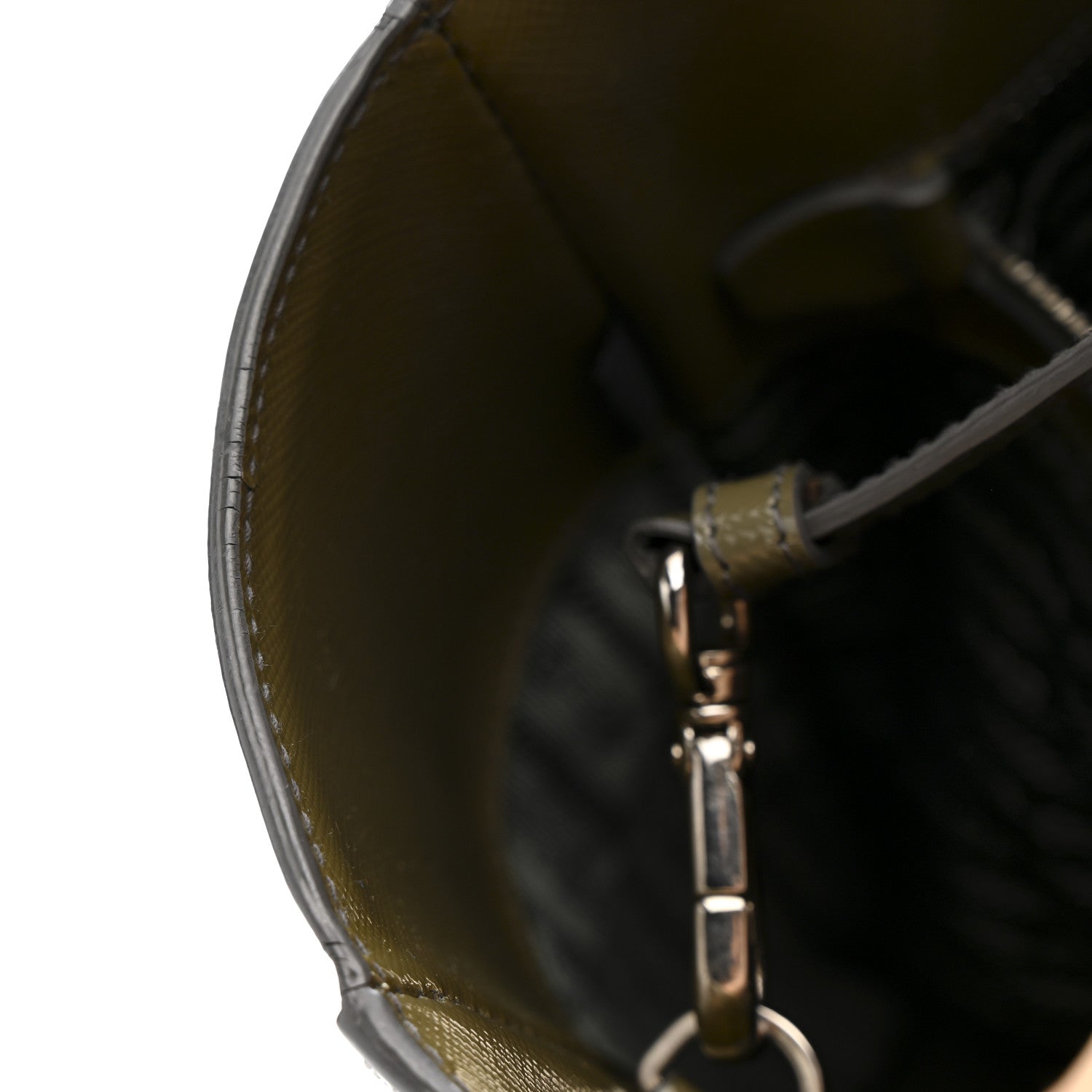 Prada Saffiano Vernice Shopping Tote Militare 12 of 21