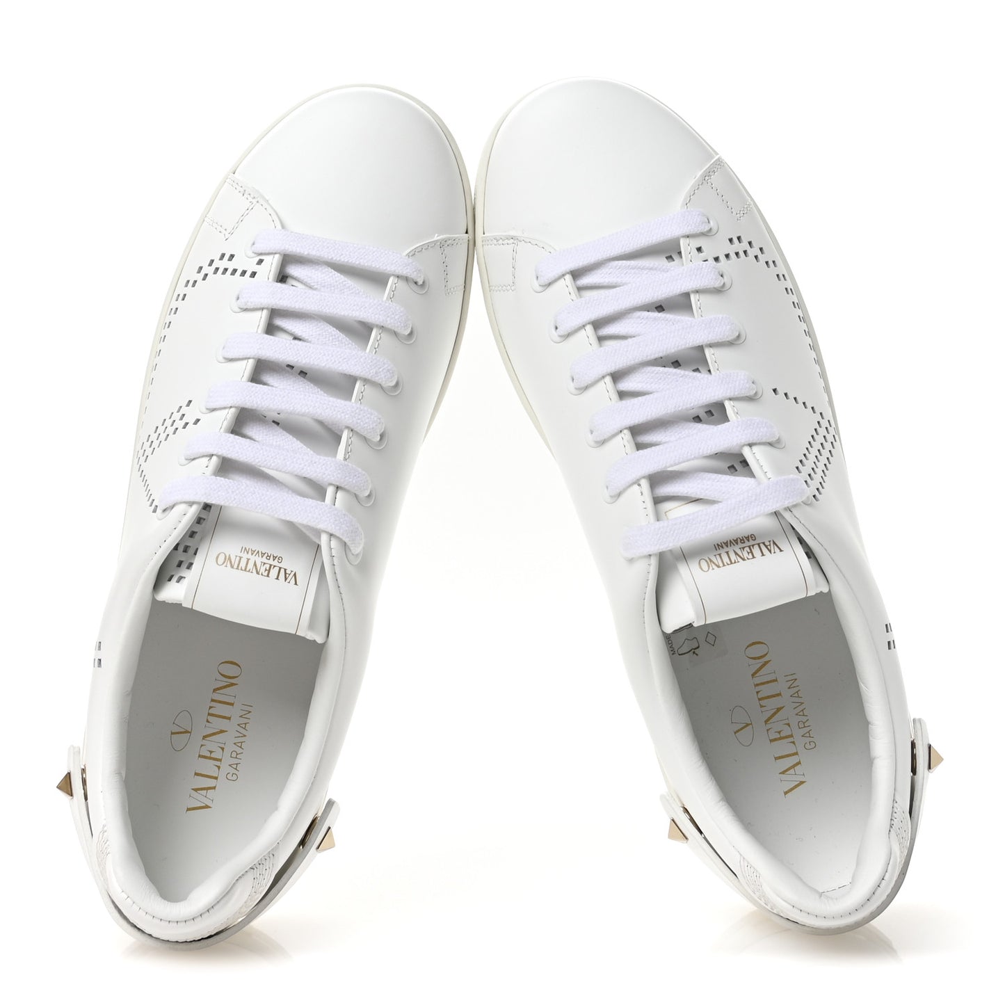 Calfskin Womens Backnet Sneakers 39.5 White
