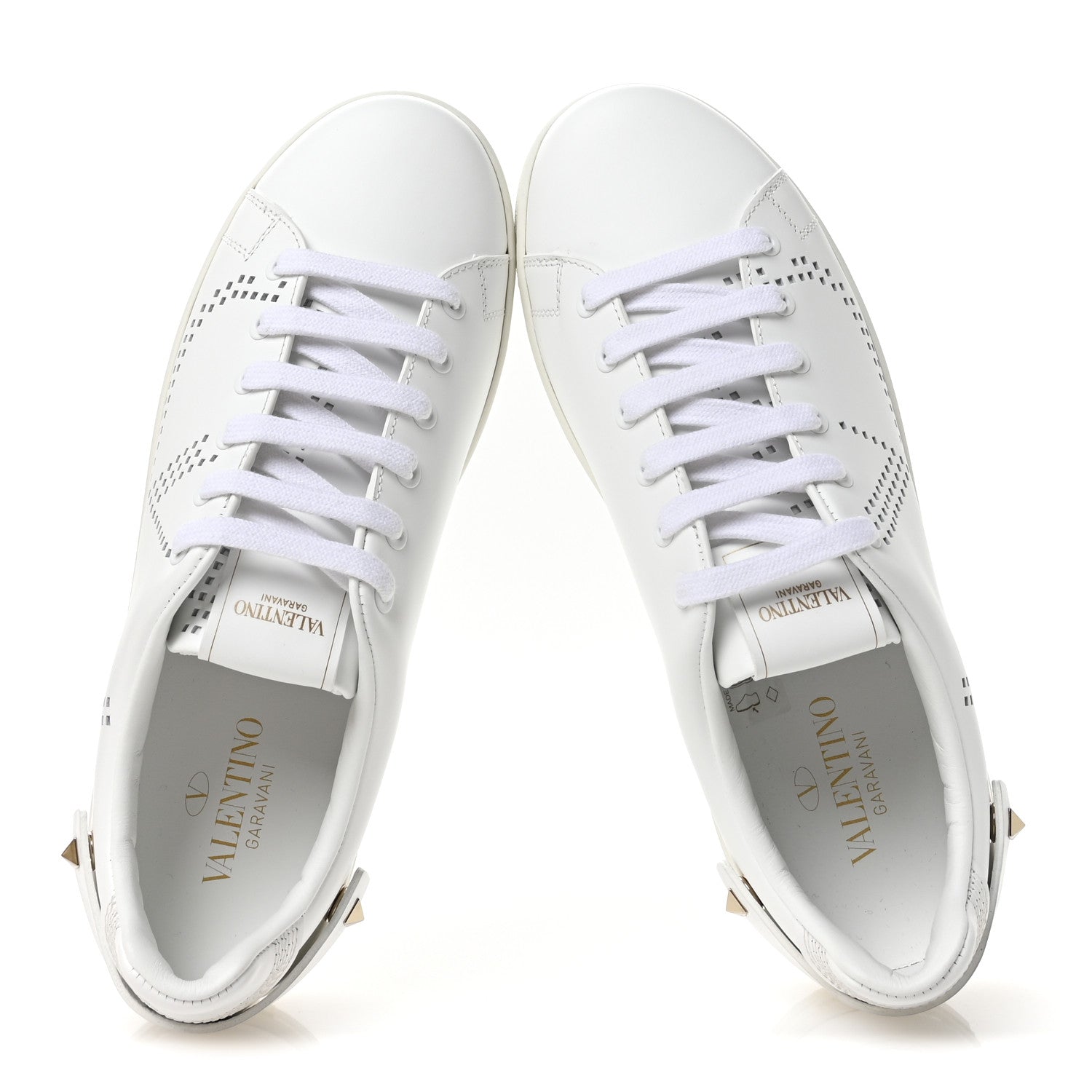 Valentino Garavani Calfskin Womens Backnet Sneakers 39.5 White 2 of 9