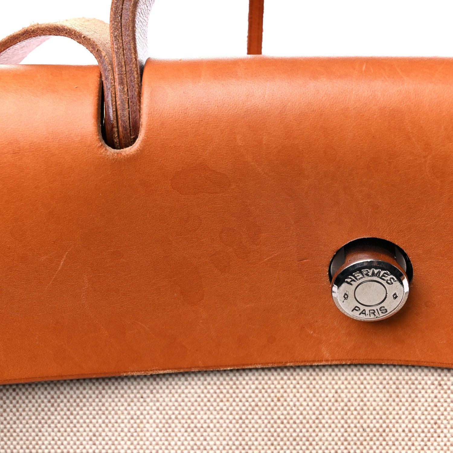 Hermes Toile Vache Calfskin Herbag 2 in 1 36 MM Natural 16 of 24