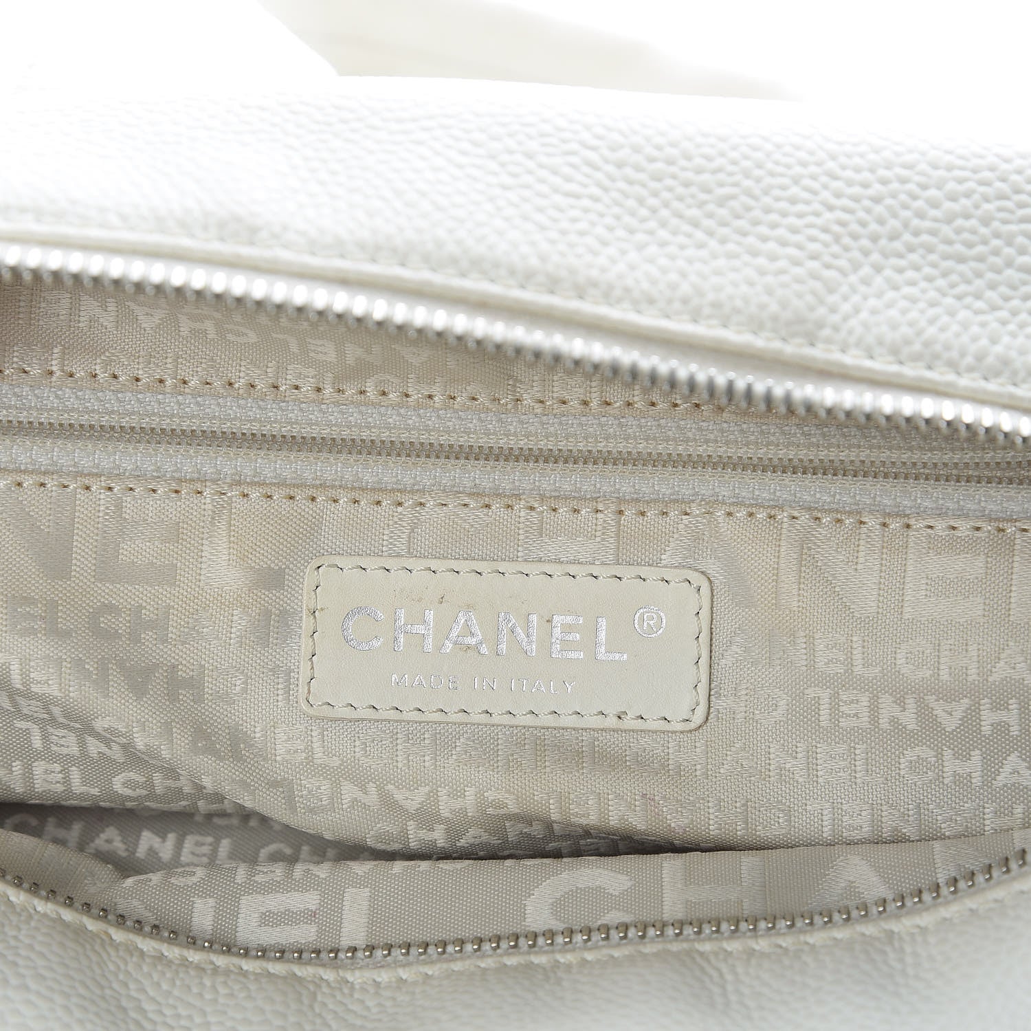 Chanel Caviar Perforated Bowler White 6 of 15