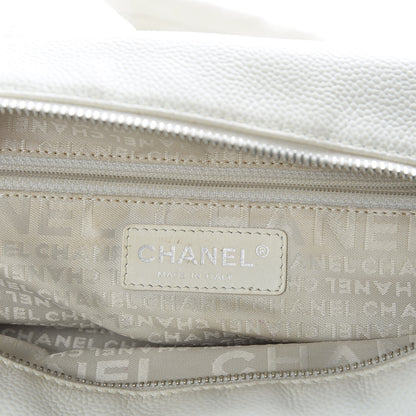 Chanel Caviar Perforated Bowler White 6 of 15