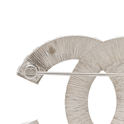 Chanel Baguette Crystal CC Brooch Silver 6 of 8