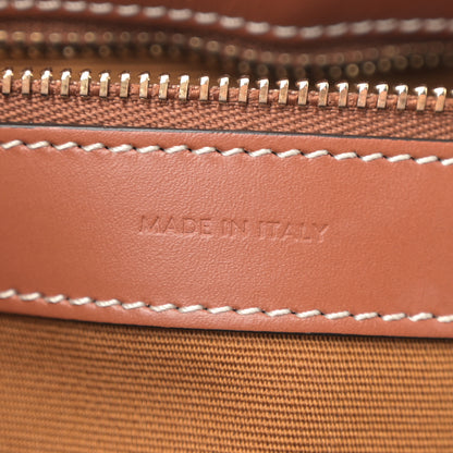 Celine Triomphe Canvas Calfskin Boston Bag Tan 6 of 10