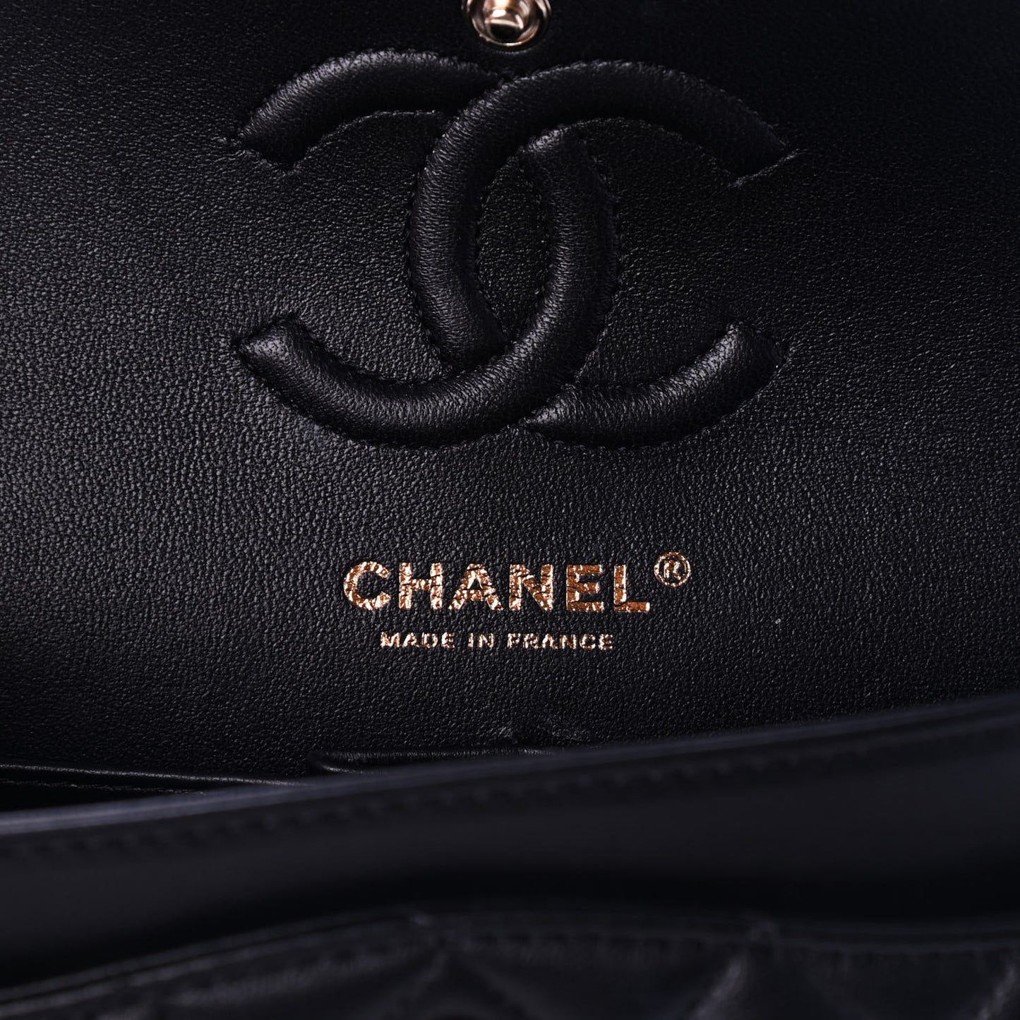 Lambskin Quilted Small Double Flap Black