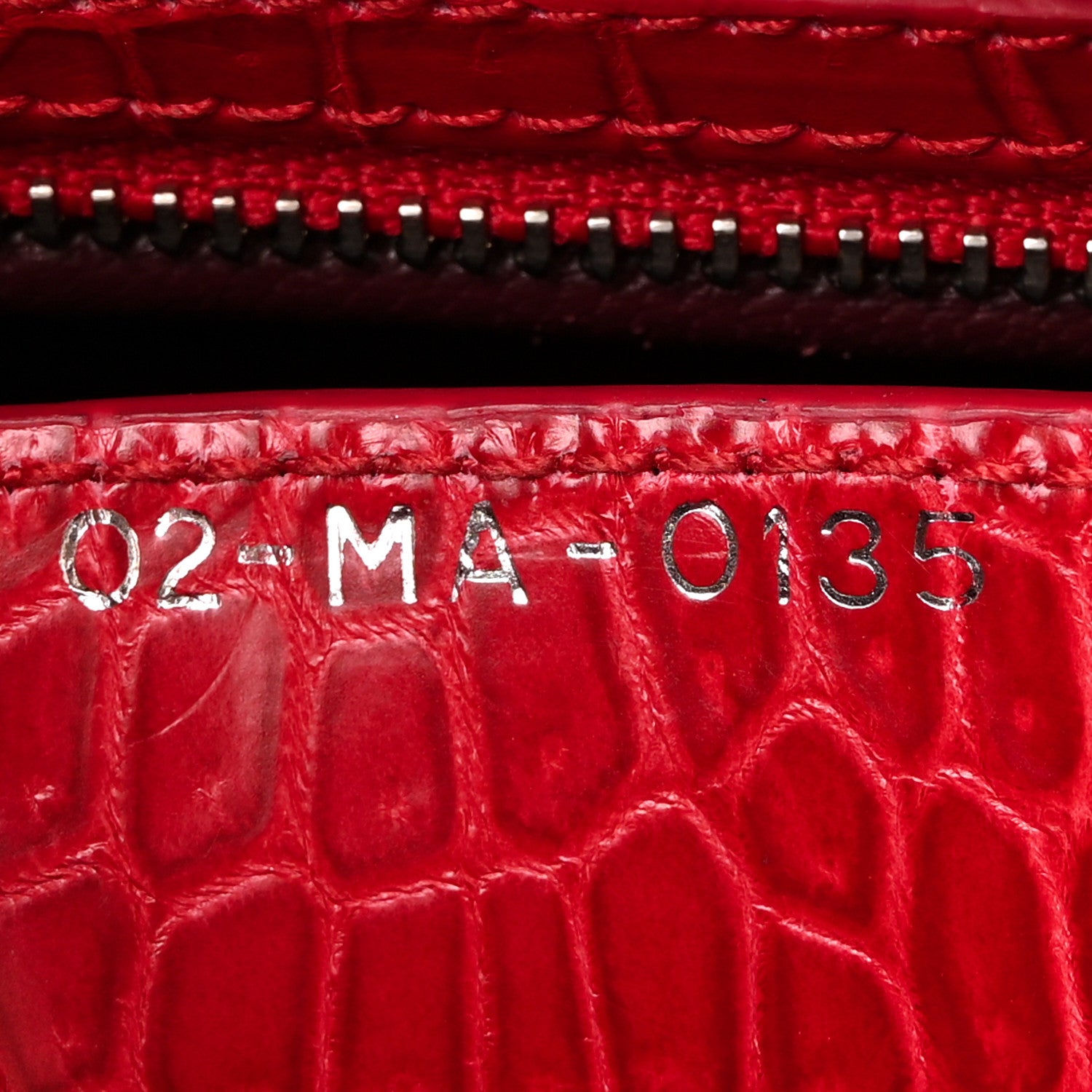 Christian Dior Alligator Medium Lady Dior Red 6 of 10