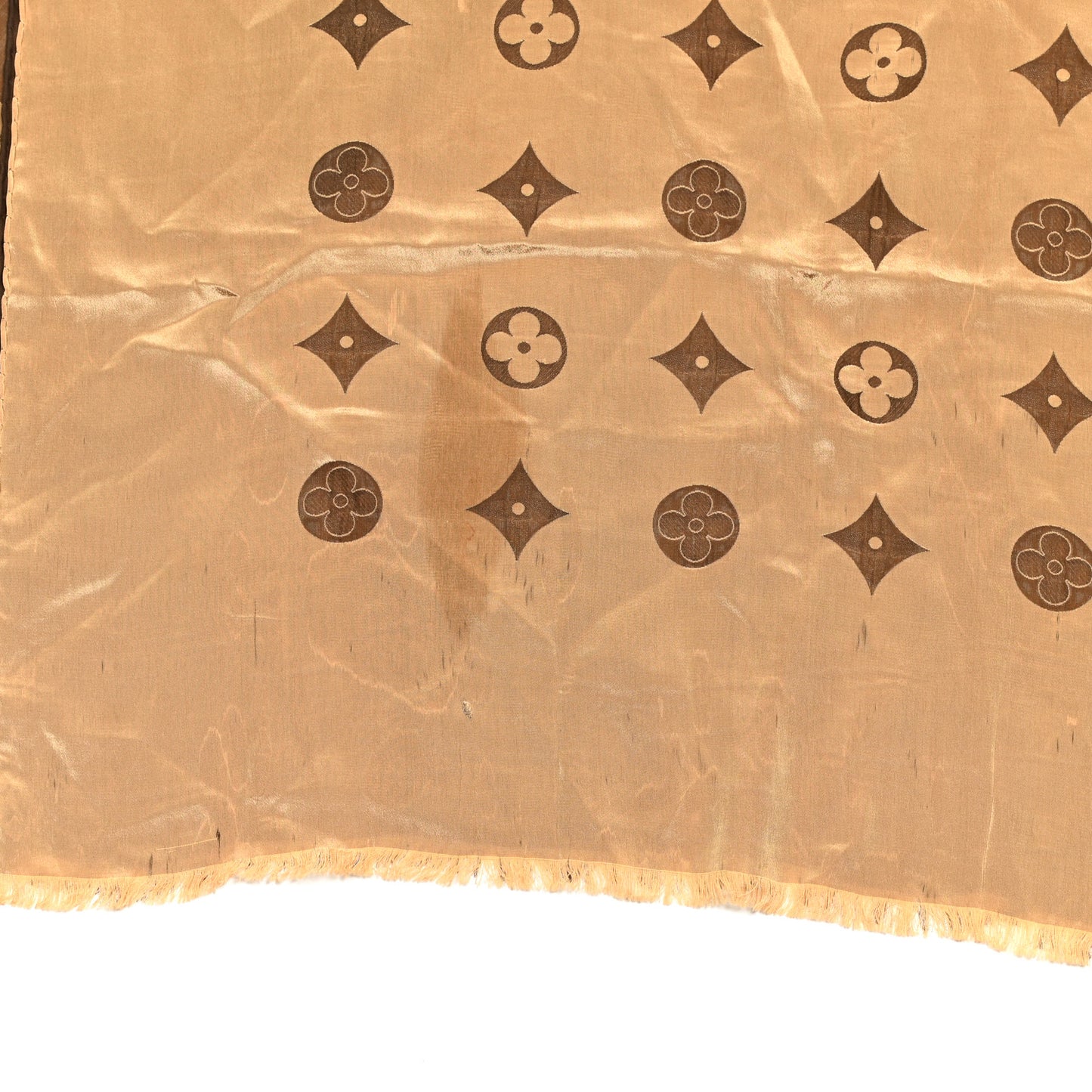 Silk Acetate Monogram Saint Petersbourg Stole Brown